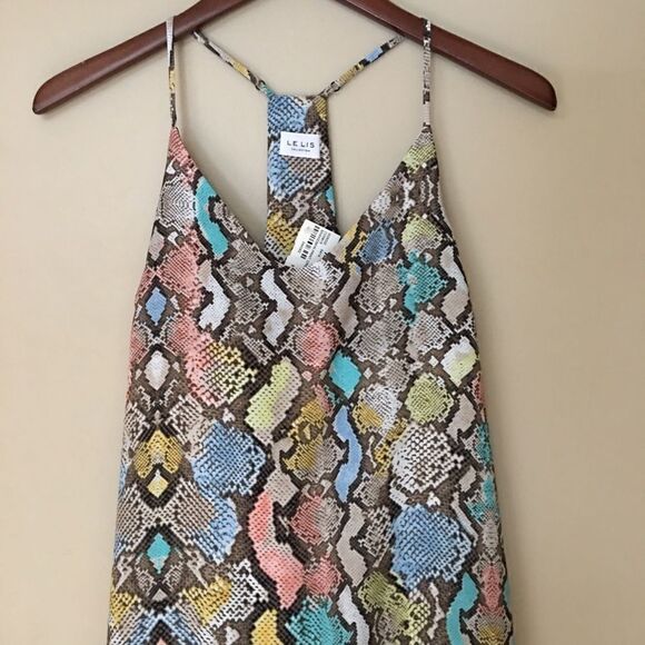 LE LIS Snake Skin Print Sleeveless Dress | Size S - Picture 2 of 8